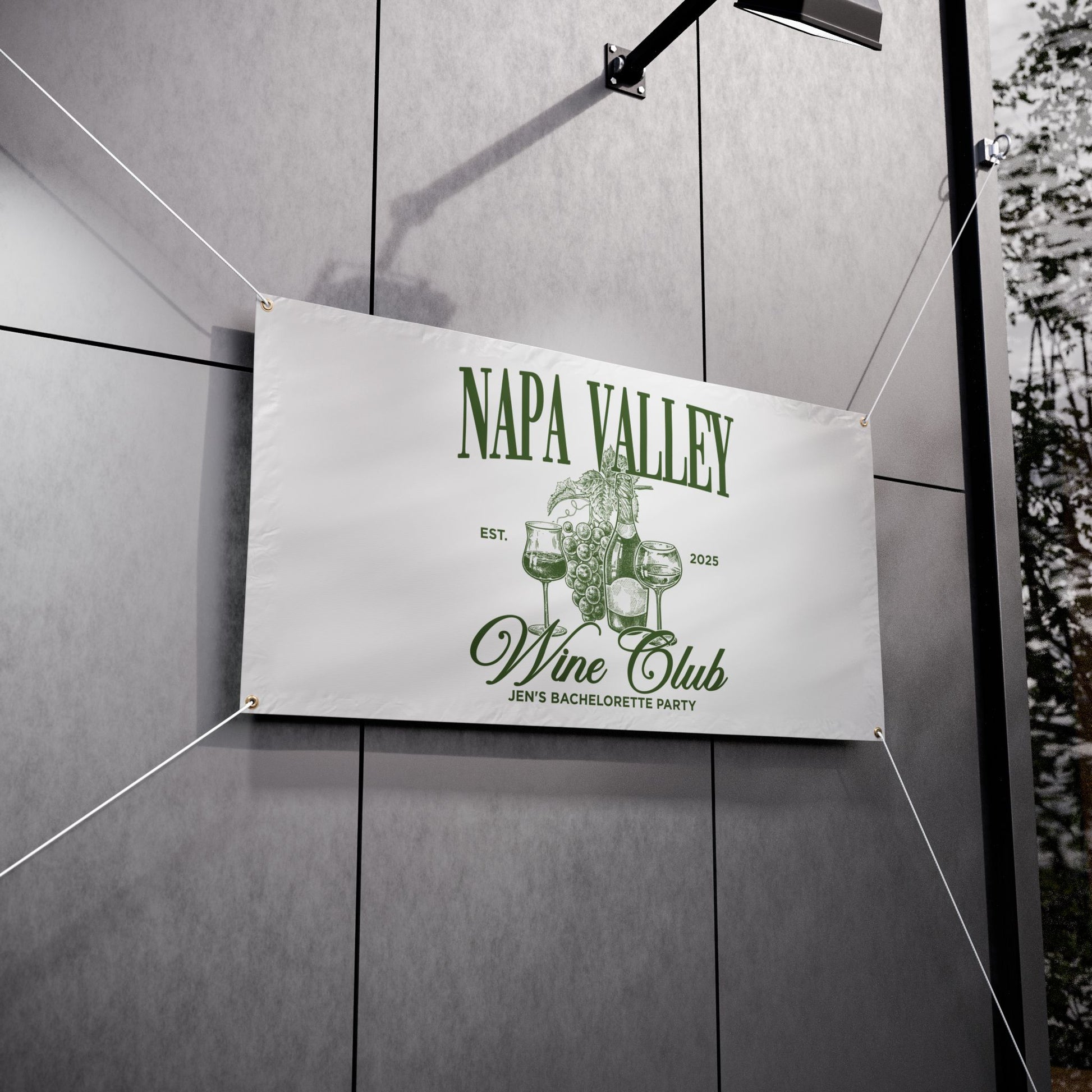 Napa Valley Wine Club banner on a wall