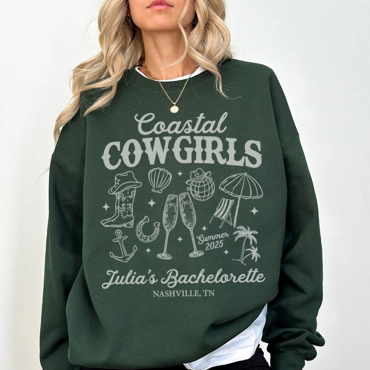 Coastal Cowgirls Western Bachelorette Sweatshirt